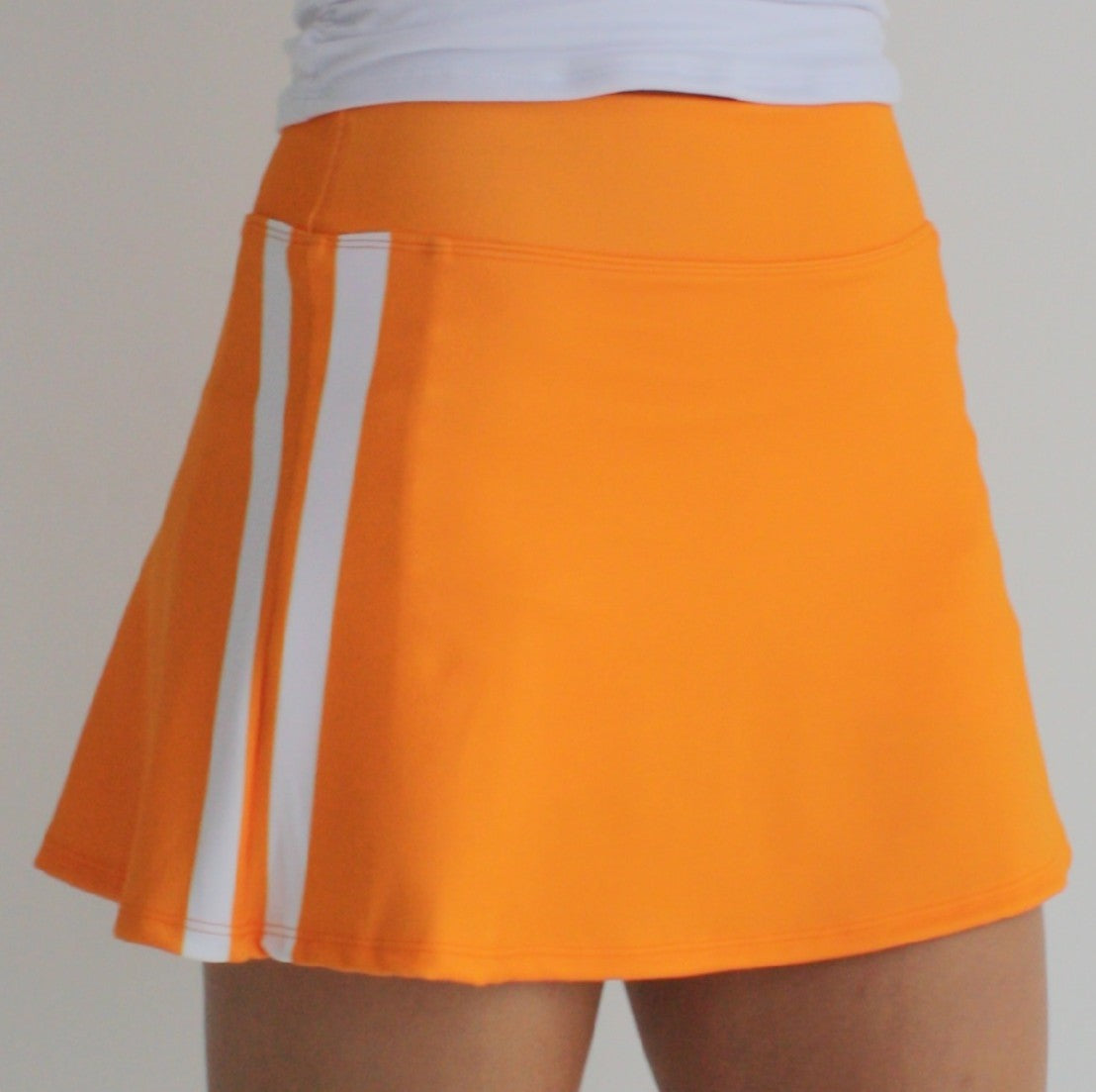 Skirt with two vertical stripes